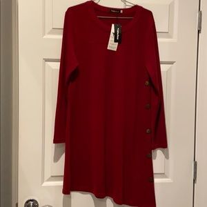 Women’s Red Sweater Dress by Yidarton